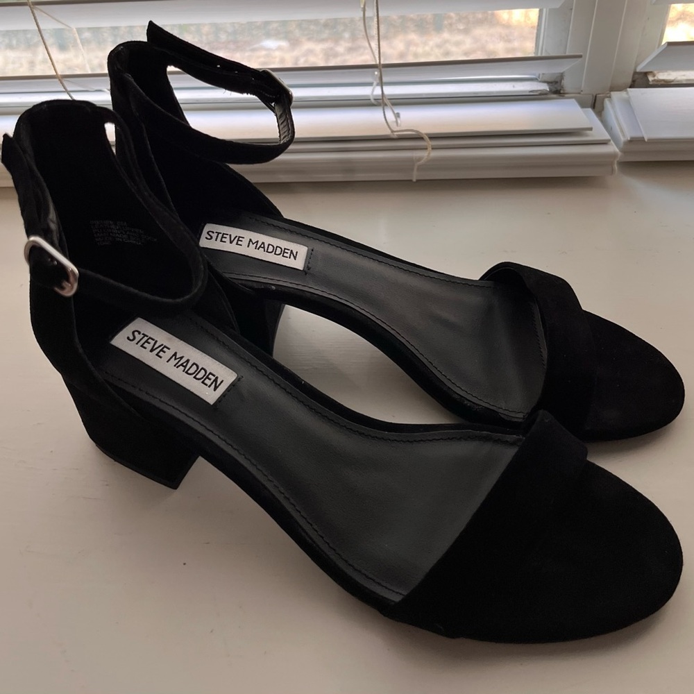 Steve Madden Irenee Black Suede Women's Sandals